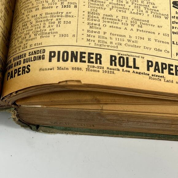 1909 Los Angeles CA City Directory POOR Ancestry Genealogy Antique Vtg Reference - Picture 12 of 12